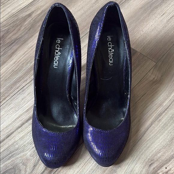 le chateau Shoes - Le Chateau Purple Heels Elegant Court Style